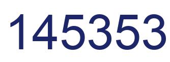 Number 145353 blue image