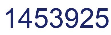 Number 1453925 blue image