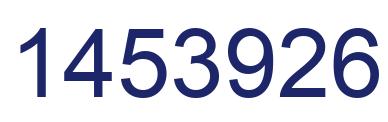 Number 1453926 blue image