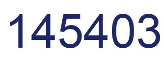 Number 145403 blue image