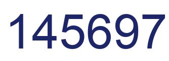 Number 145697 blue image