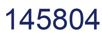 Number 145804 blue image