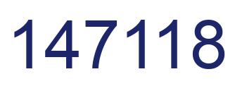 Number 147118 blue image
