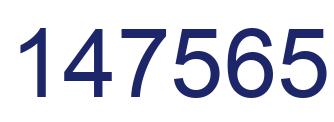 Number 147565 blue image