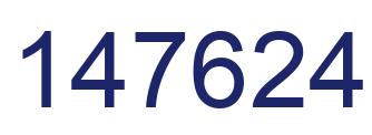 Number 147624 blue image