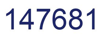 Number 147681 blue image