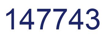 Number 147743 blue image