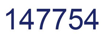 Number 147754 blue image