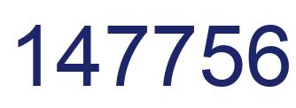 Number 147756 blue image