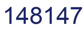 Number 148147 blue image