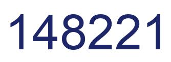 Number 148221 blue image