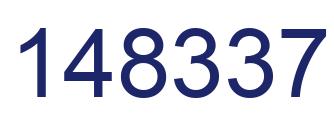 Number 148337 blue image