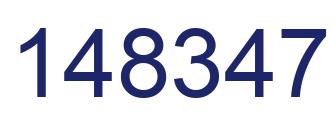 Number 148347 blue image