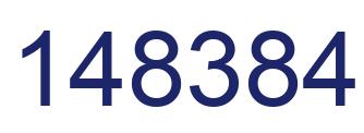 Number 148384 blue image