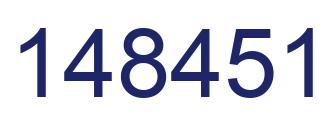Number 148451 blue image