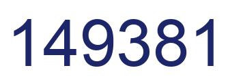 Number 149381 blue image