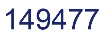 Number 149477 blue image