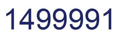 Number 1499991 blue image
