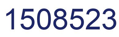 Number 1508523 blue image