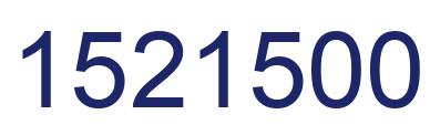 Number 1521500 blue image