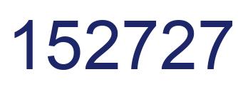 Number 152727 blue image