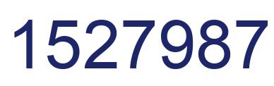 Number 1527987 blue image
