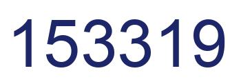Number 153319 blue image