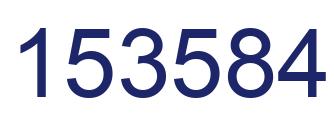 Number 153584 blue image