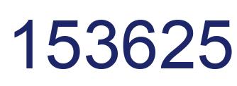 Number 153625 blue image