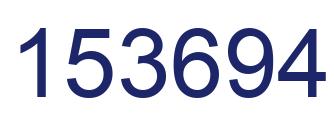Number 153694 blue image