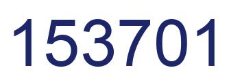 Number 153701 blue image