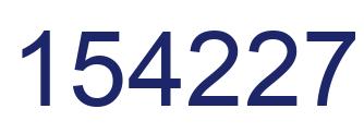Number 154227 blue image