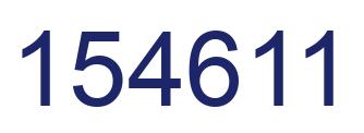 Number 154611 blue image