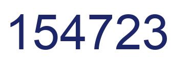 Number 154723 blue image