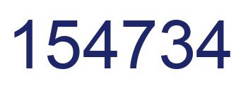 Number 154734 blue image