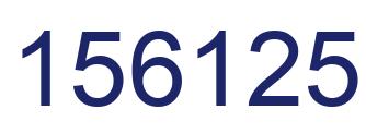 Number 156125 blue image