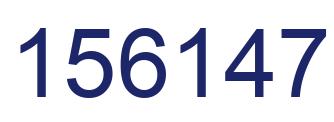 Number 156147 blue image