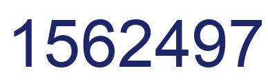 Number 1562497 blue image