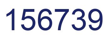 Number 156739 blue image