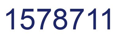 Number 1578711 blue image