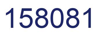 Number 158081 blue image