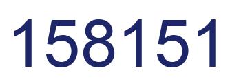 Number 158151 blue image