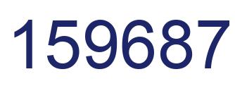 Number 159687 blue image