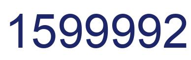 Number 1599992 blue image