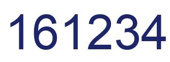 Number 161234 blue image