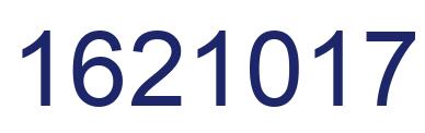 Number 1621017 blue image