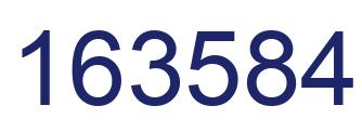 Number 163584 blue image