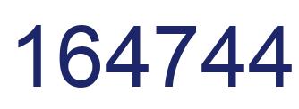Number 164744 blue image