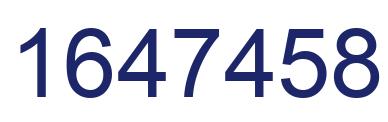 Number 1647458 blue image
