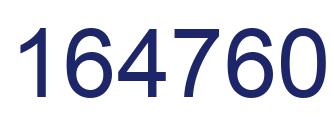 Number 164760 blue image